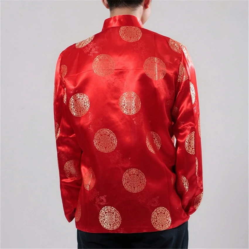 6 видов цветов, традиционная китайская одежда для мужчин, топы, Tangsuit, рубашка с длинным рукавом, новогодняя куртка Cheongsam, Мужская Ретро одежда, S-3XL