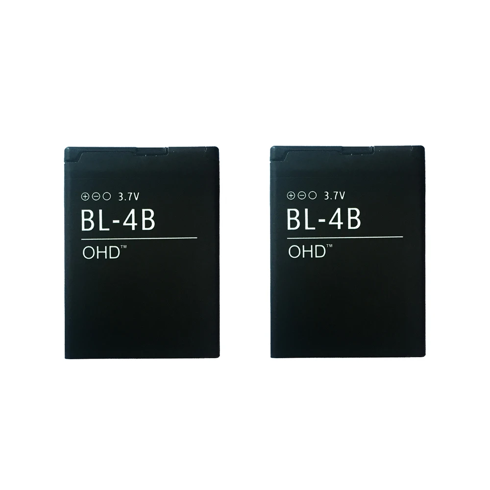 OHD 2pcslot BL4B BL-4B 4B Manufacture China Prices 3.7v Li Polymer Battery For Nokia 2630 7500 6111 7370 7373 7070 5000 N76