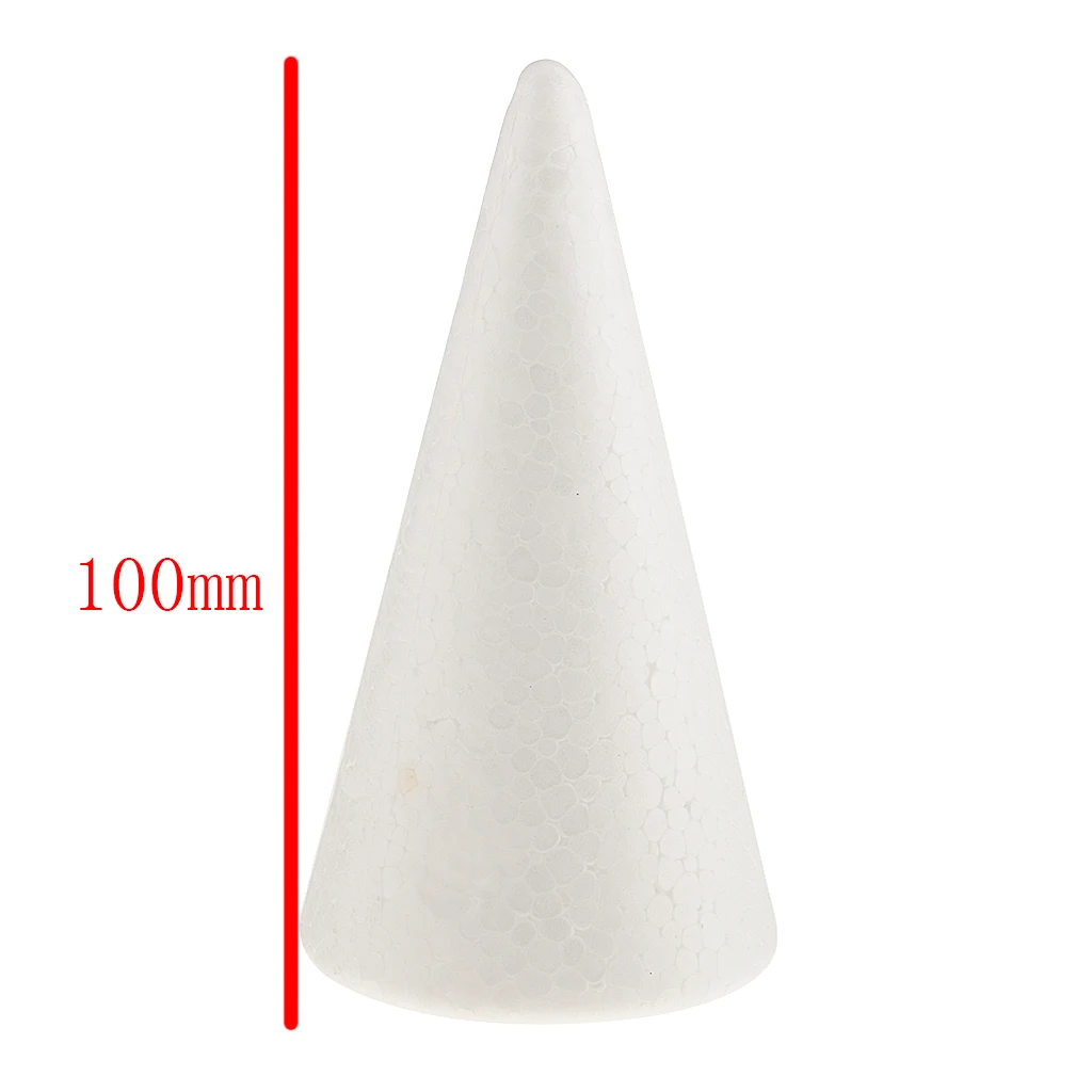 15 Pieces Cone Shaped Styrofoam Foam Ornaments for DIY Modelling Crafts 7/10cm