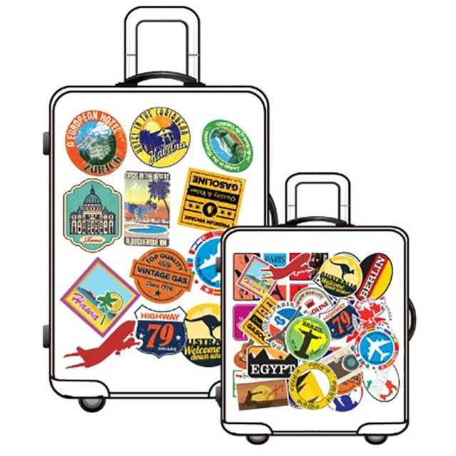 Custom travel stickers | Luggage & Suitcase Stickers | Sticker Mule