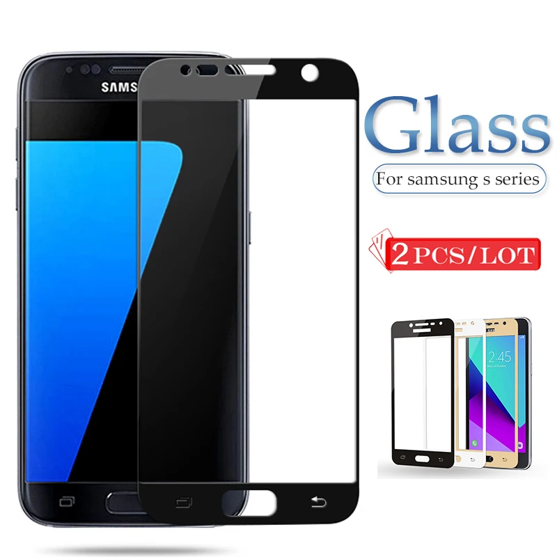 

2Pcs Tempered Glass for Samsung Galaxy S 7 Glass for Samsung S5 S6 S7 sansung s 5 6 7 SamsungS7 Screen Protector Protective Film