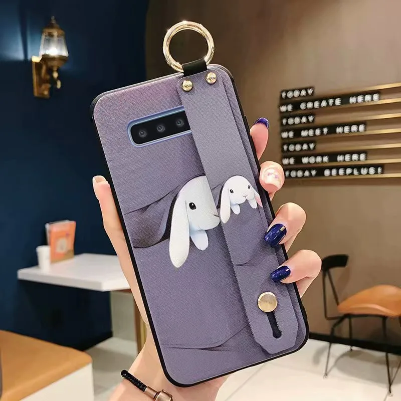 koudaitu Браслет половины завернутый чехол для телефона чехол для samsung Galaxy S10 S9 S8 плюс S10e Note 9 8 10 A10 A30 A40 A50 A70 мягкая ТПУ подставка на заднюю панель - Цвет: koudaitu