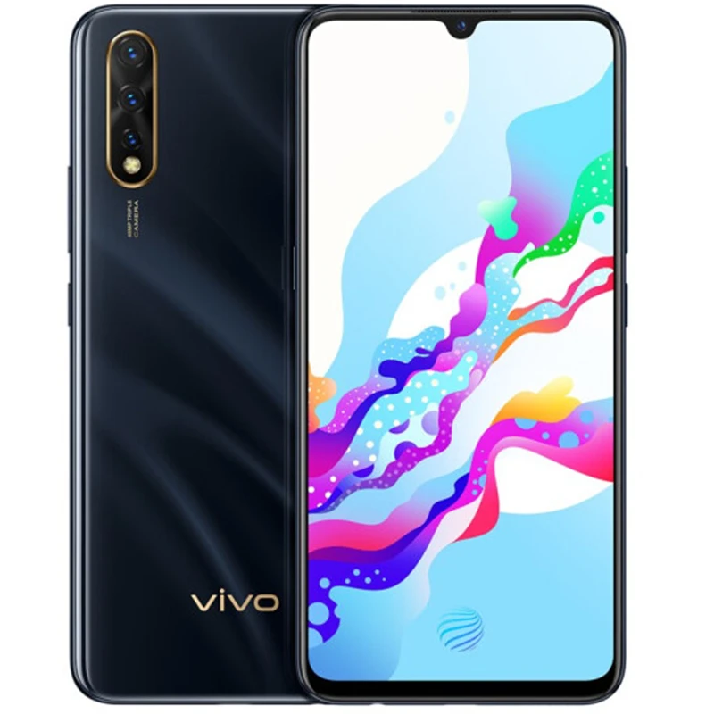 Black Vivo Z5 SuperAmoled экран мобильный телефон Snapdragon 712 Android 9 48MPTriple камера 4500 мАч батарея экран FringerPrint - Цвет: Black