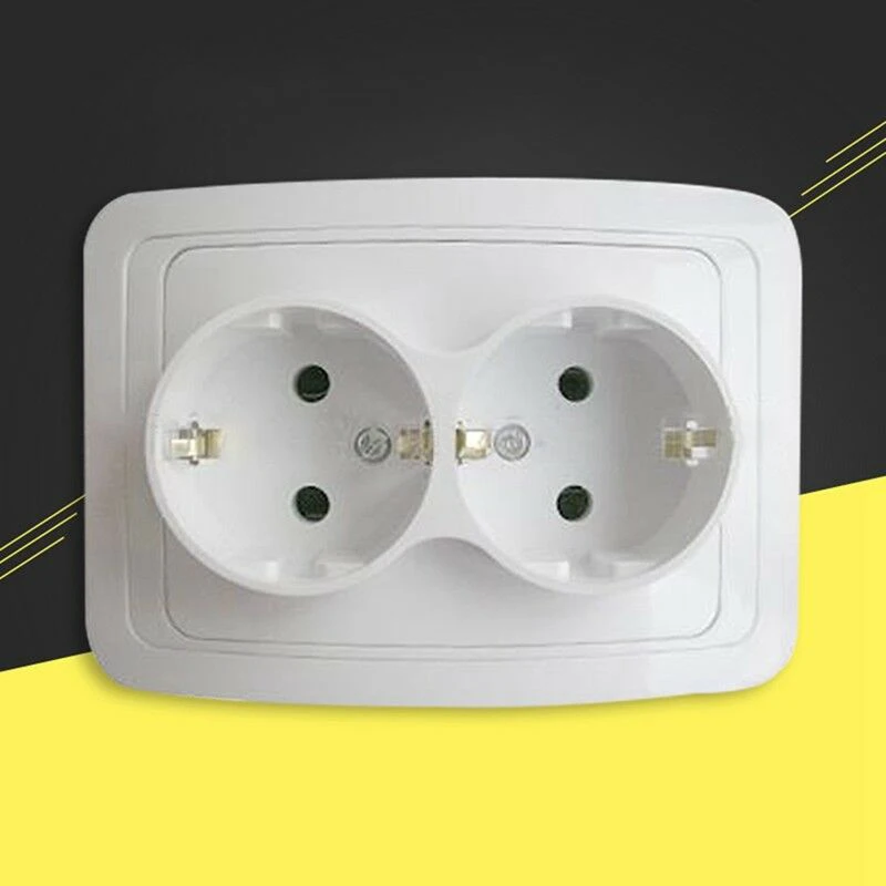 

Wall 250V 10A EU Standard Multi Way Power Socket Plug Grounded Electrical Socket Outlet Strip 122 X 82 X 45 Mm Family Hotel