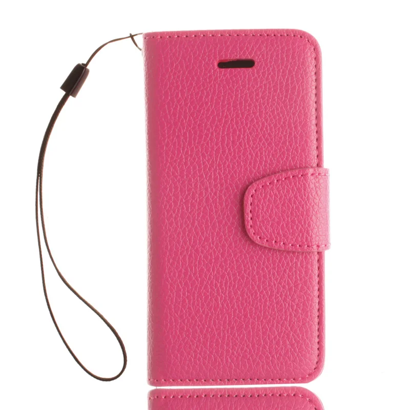 Rose Откидной кожаный чехол-книжка личи для iPhone 11 Pro X XS MAX XR 8 7 6S Plus 5C 5S SE ipod 5 6 слот для карт сплошной цвет ретро Capa DP11F - Цвет: Rose