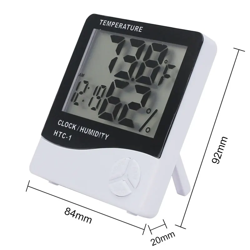 Digitaluhr Thermometer Hygrometer Meter LED Indoor elektronische