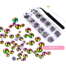 Набор для рукоделия, ручка для сбора, круглая, 6 размеров, плоская задняя часть, сделай сам, одежда, кристалл, инструмент для нанесения страз, сумки, пинцет, маникюр, многоцелевой