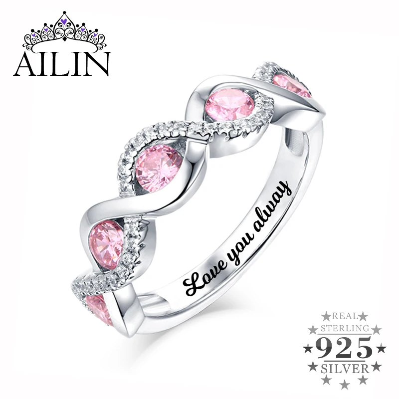 Персонализированное женское кольцо AILIN с 5 камнями по месяцу рождения из