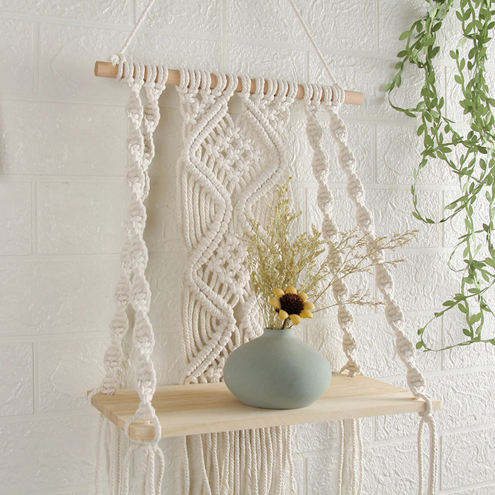Wall Hanging Tapestry Boho Chic Macrame Cotton Rope Bohemian Tapestry Home Décor 