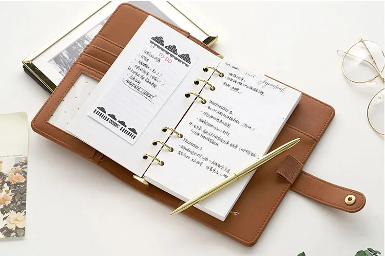 Lovedoki мягкие кожаные деловые блокноты и журналы A6 спиральный планировщик Gird точечная бумага персональный дневник офисные канцелярские принадлежности