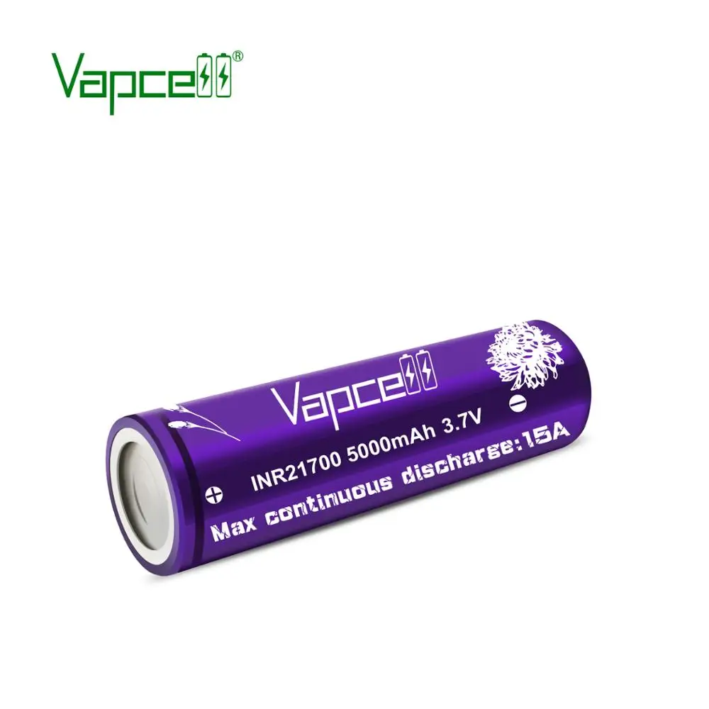 Vapcell rewrap tesla 21700 5000mAh 15A положительный электрод утопленный литий-ионный аккумулятор