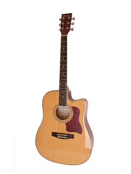 

F641 acoustic guitar, with cutout, natural color, Caraya