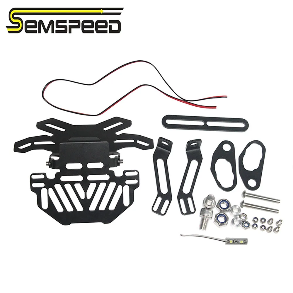 SEMSPEED мотоцикл adv 150 держатель номерного знака Кронштейн с светодиодный светильник Кронштейн для Honda ADV150