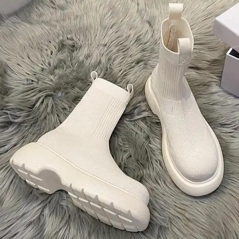 Botas tipo calcetín elástico para Mujer, zapatos de plataforma de malla,  informales, Ankle On, Ytmtloy, punta redonda, otoño e invierno, 2022|Botas  hasta el tobillo| - AliExpress