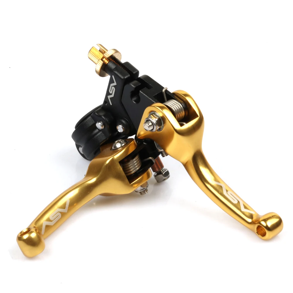 CNC ASV F3 Рычаги Тормозная система сцепления складные для Honda Yamaha Kawasaki Suzuki мотоцикл питбайк грязь питбайк универсальные Патры - Цвет: Золотой