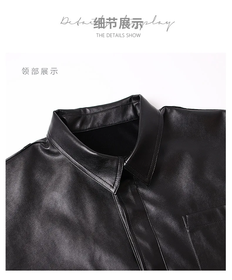 Parkas Leather Coat Women's 2021 Early Autumn New Korean Style Loose Biker's Leather Jacket Leather Coat Jacket ladies parka coats