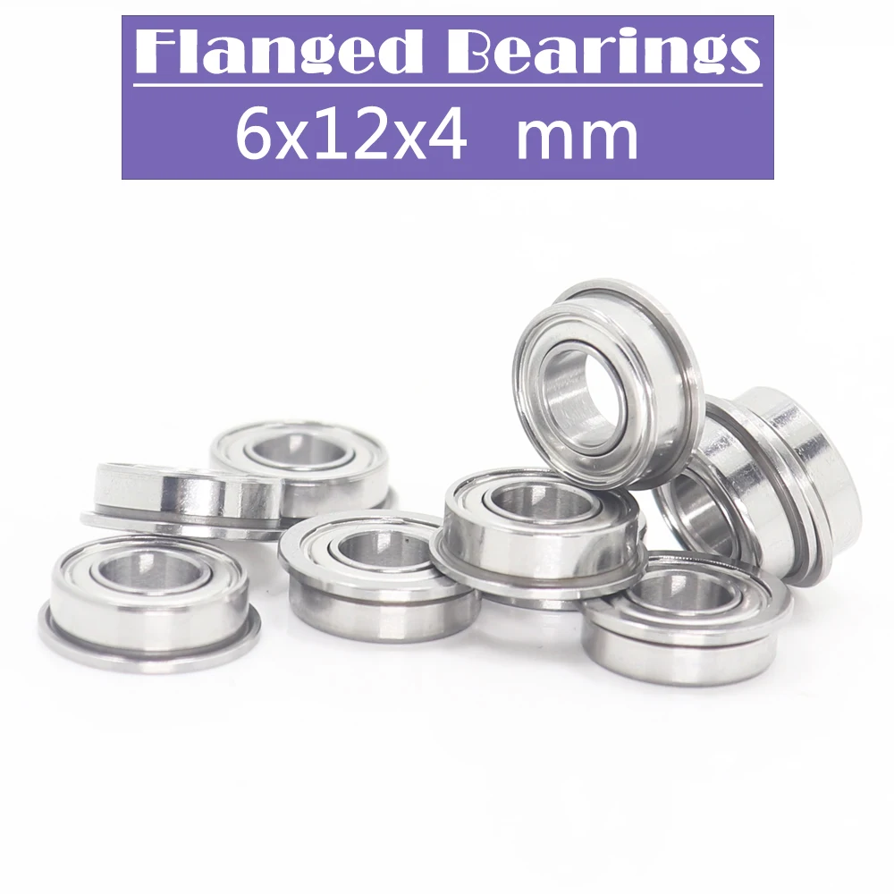 

MF126ZZ Bearing ABEC-5 ( 10 PCS ) 6*12*4 mm Miniature Flanged MF126Z Ball Bearings MF126 ZZ