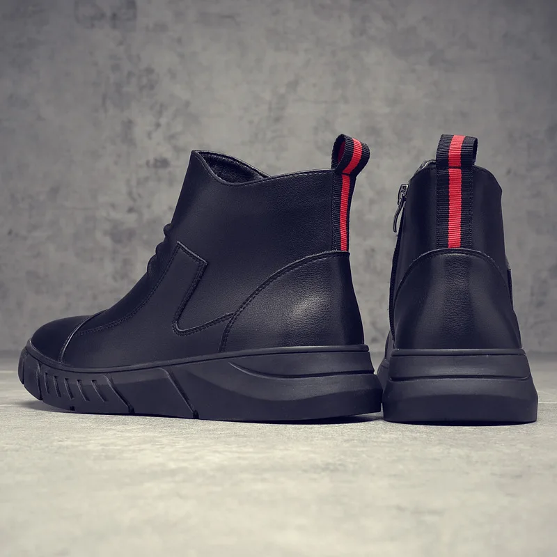 YWEEN/мужские ботинки черные кожаные туфли с высоким берцем повседневная мужская обувь в британском деловом стиле новые осенние мужские ботинки в Корейском стиле