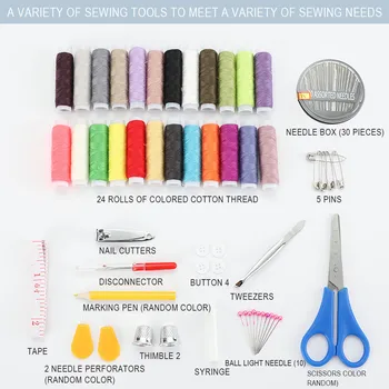 

46pcs/set Sewing Kits DIY Multi-function Sewing Box Set for Hand Quilting Stitching Embroidery Thread Sewing Accessories
