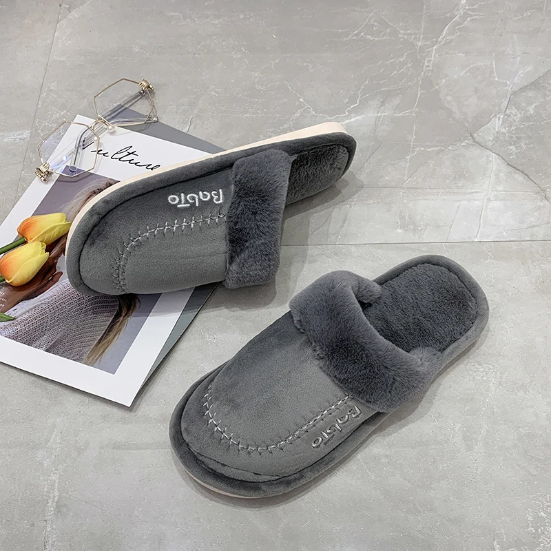

Winter Slippers for Men Soft Indoor Slippers Men Winter Comfortable Warm Shoes Home for Men Brown Gray House Slippers Men