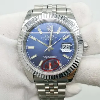 

Hot luxury watch men AAA 40mm automatic mechanical No battery sweeping Date JUST stainless steel watches 2813 136