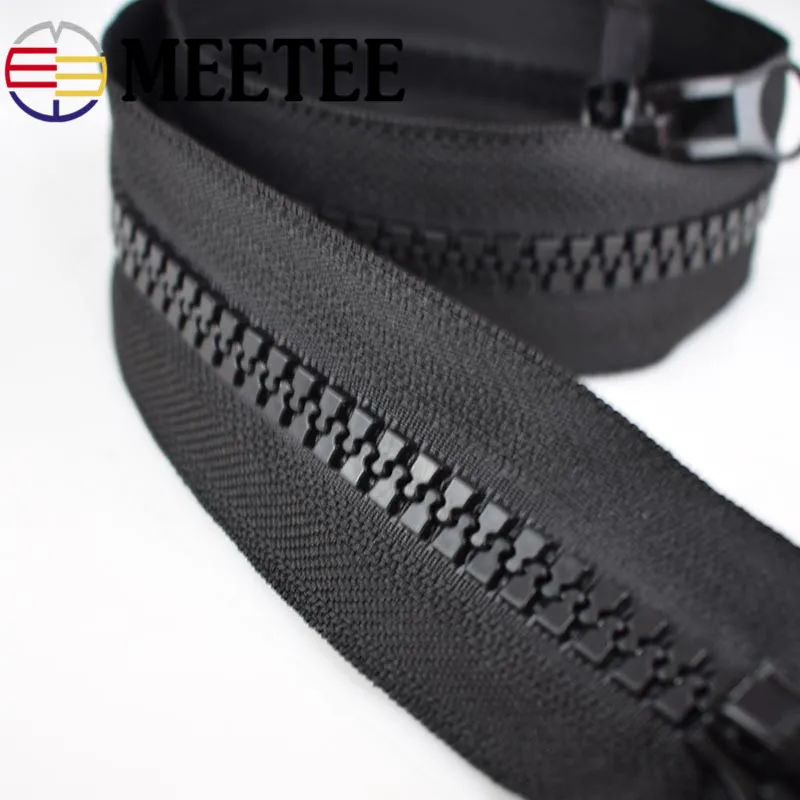 Meetee 5 #60 300 см молния из смолы черный белый двойной ползунок открытые молнии для