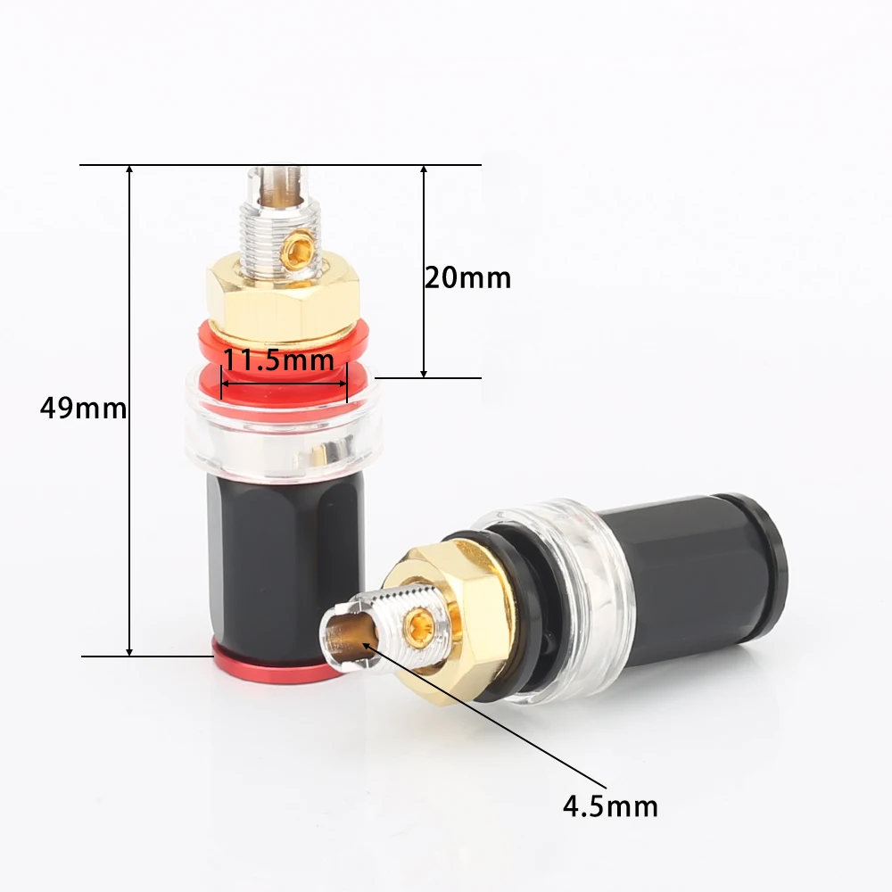 Audiocrast PS002 High Performance Rhodium plated binding post for Amplifier Speaker 4mm Banana plug connector | Электроника