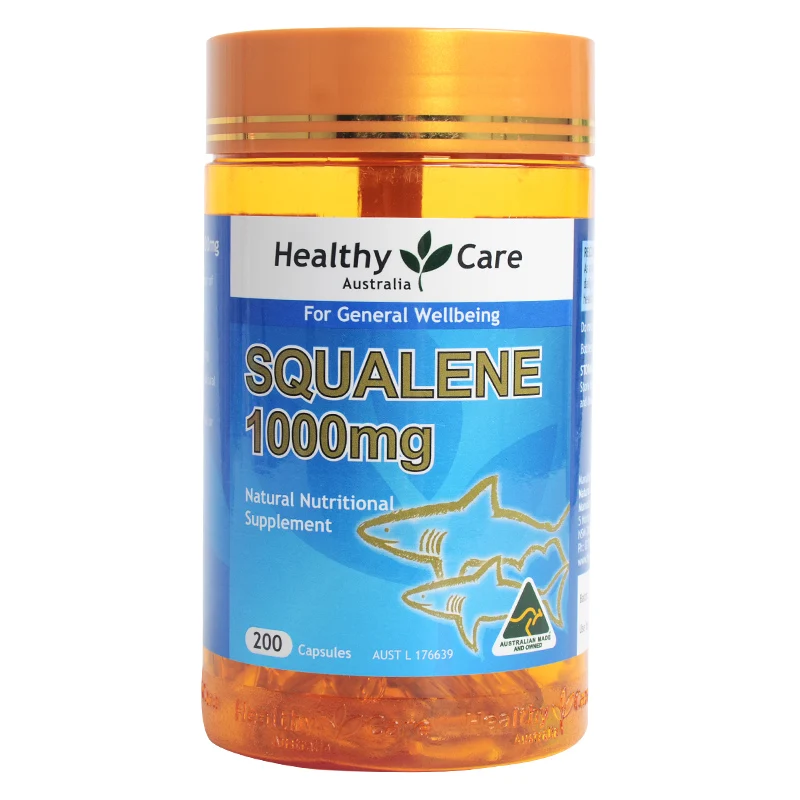 

Australia Healthy Care Squalene 1000mg 200 Capsules for Improvement of general well-being Healthy digestive function