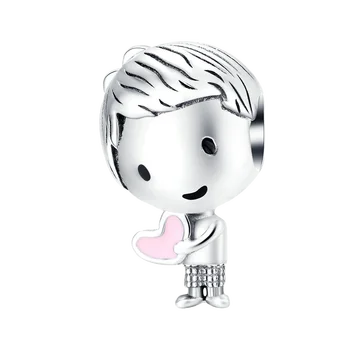 

Qikaola Boy and Girl Charm for Original Silver 925 Bracelet Genuine 925 Sterling Silver Metal Beads Valentine Gifts SCC1334