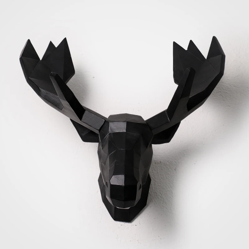wall mounted buck bust deer head trophy wall art plaque hunt sculpture-faux taxidermy modern hanging home decor ornamnent wall mounted buck bust deer head trophy wall art plaque hunt sculpture-faux taxidermy modern hanging home decor ornamnent