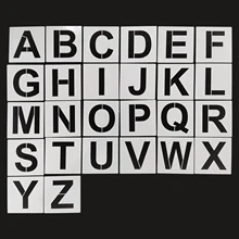 62pcs letra e número estênceis reutilizáveis lavável alfabeto stencils environmental-friendly animal de estimação arte artesanato modelos para pintura