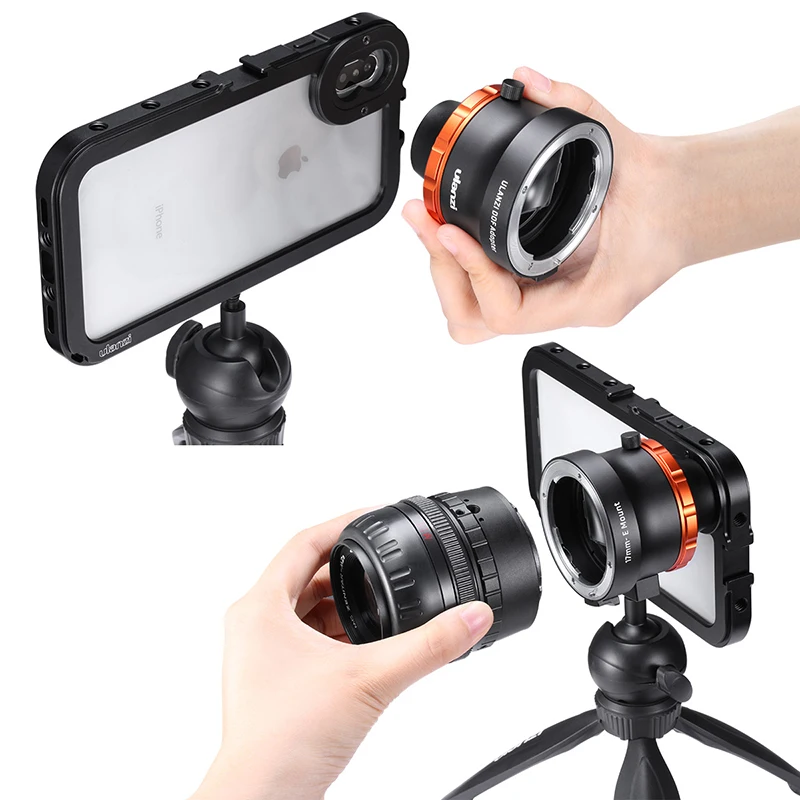 

DOF Lens E Mount For iPhone 11 X XS Android Smartphone EF Full Frame Cinema Lens SLR DSLR Camera to Phone Adaptor Ring