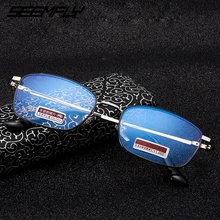 Seemfly металлические очки для чтения, в стиле ретро для женщин и мужчин квадратная рамка пресбиопические очки женские мужские очки при дальнозоркости очки унисекс