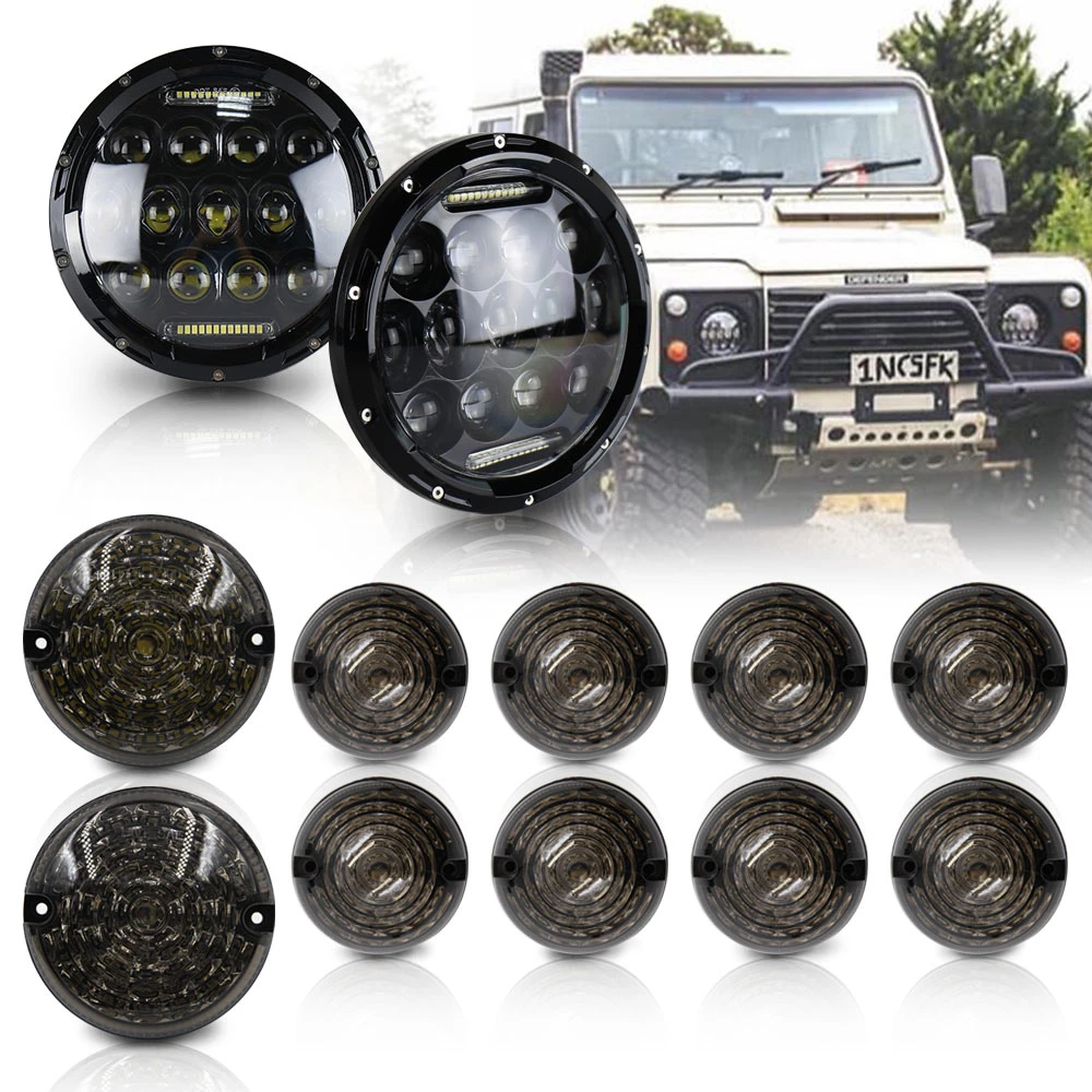 For Land Rover Defender 90 110 Complete Upgrade Led 7 Inch Headlight