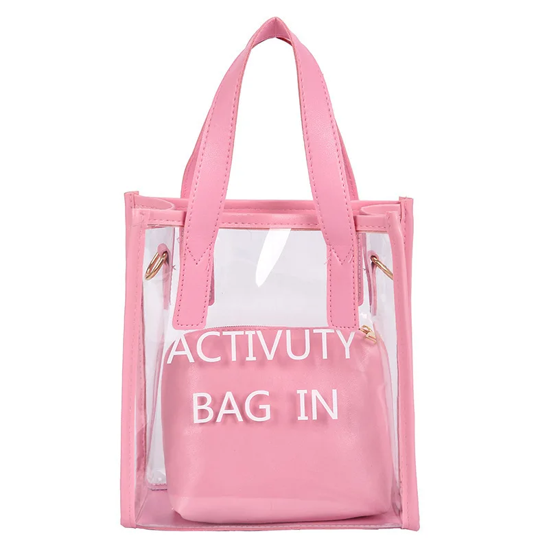 Сумка женская летняя новая стильная прозрачный гель сумка в Корейском стиле veritile модная сумка через плечо большая сумка