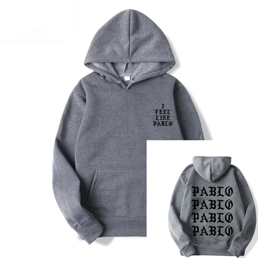 Dark grey 2 Женские толстовки с капюшоном, толстовка I Feel Like Paul Pablo Kanye West, черная женская уличная Толстовка в стиле хип-хоп размера плюс, Женская толстовка с капюшоном - Цвет: Dark grey 2