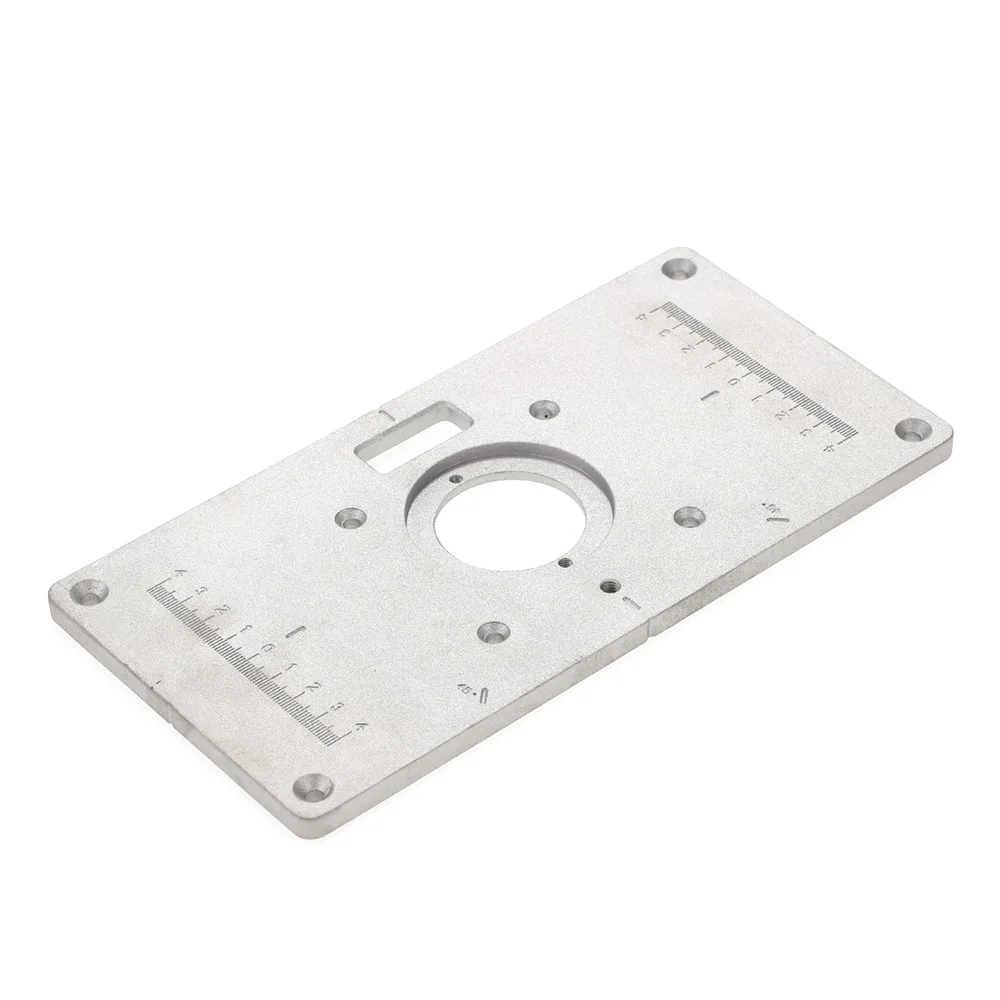 Router Table Insert Plate Woodworking Benches Aluminium Wood Router Trimmer Models Engraving Machine with 4 Rings Tools