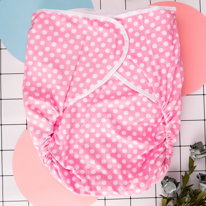 

Free Shipping FUUBUU2006-Pink dot-70-100CM free adult diapers large pvc adult cloth diaper adult incontinence pants for adults