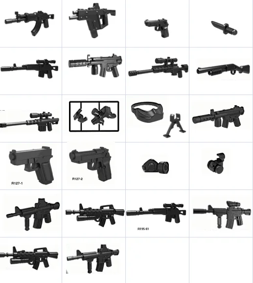 15 шт./лот фигурки Мини-куклы оружие SWAT шлем Римский щит AK47 ниндзя Мини-фигурки MOC DIY