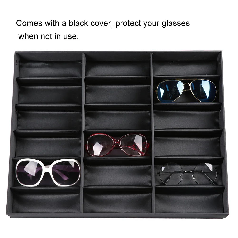 18 Grids Glasses Display Stand Sunglasses Storage Box Glasses Jewelry