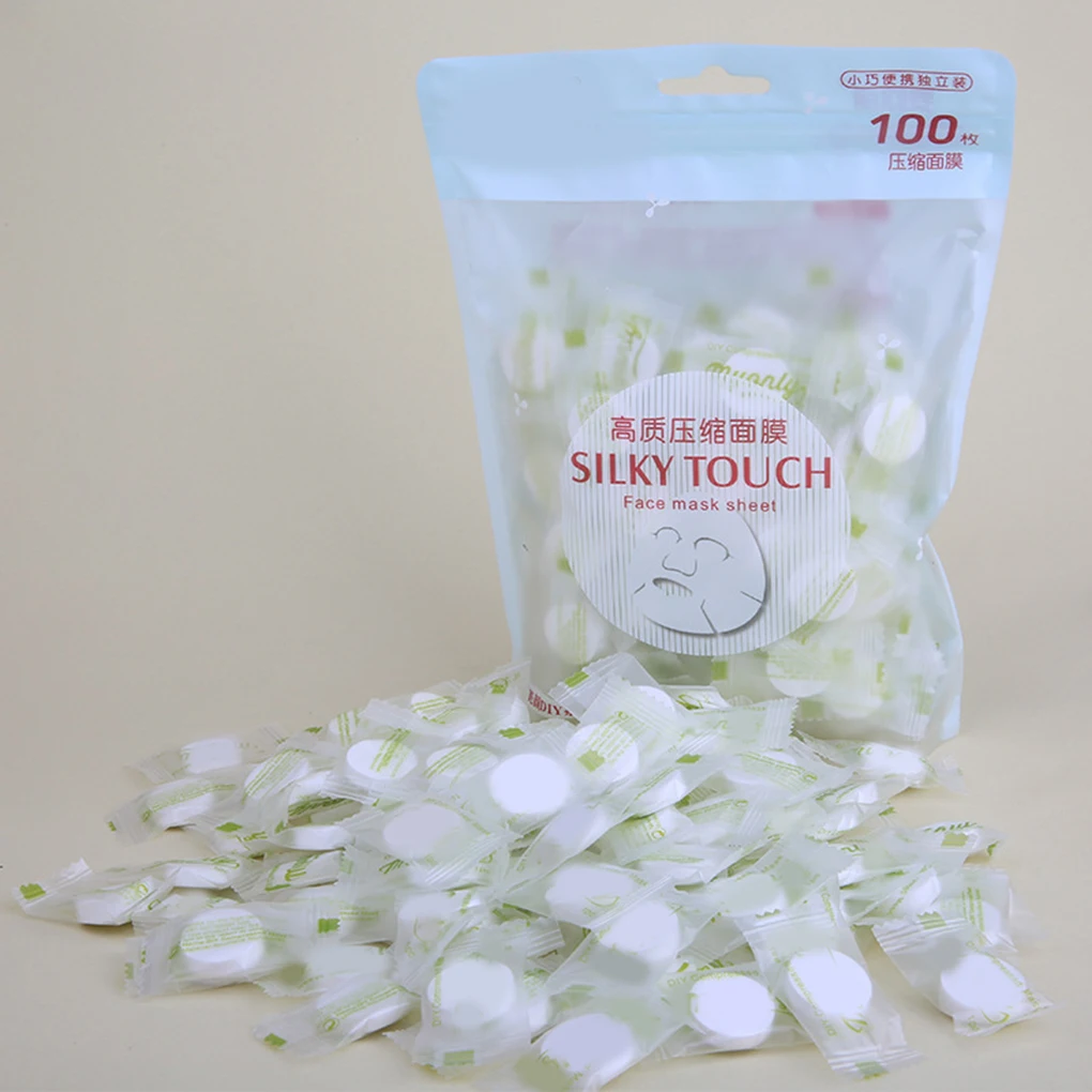 Facial Non-woven Compressed Masque 100PCS/Set Disposable Wrapped Masks Sheets Tablets for DIY Skin Care