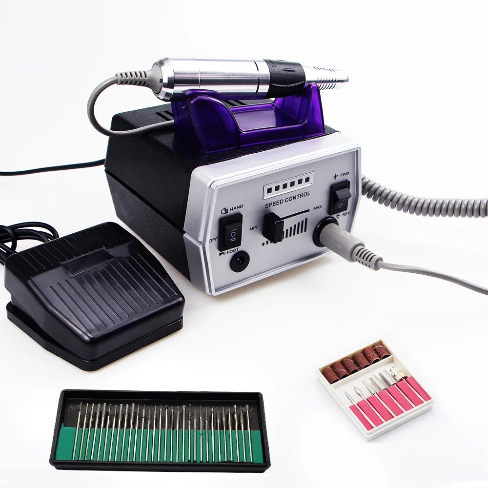 Cena 35000 obr min potężny Electril do paznokci wiertarka pilnik do paznokci frezy akcesoria z 30 sztuk końcówka do paznokci narzędzie do manicure zestawy
