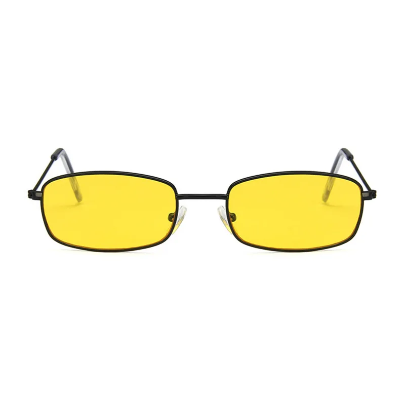 Modne damskie okulary damskie koreańskie modne nowe prostokątne okulary przeciwsłoneczne okulary w stylu Retro prostokątny Metal 2021