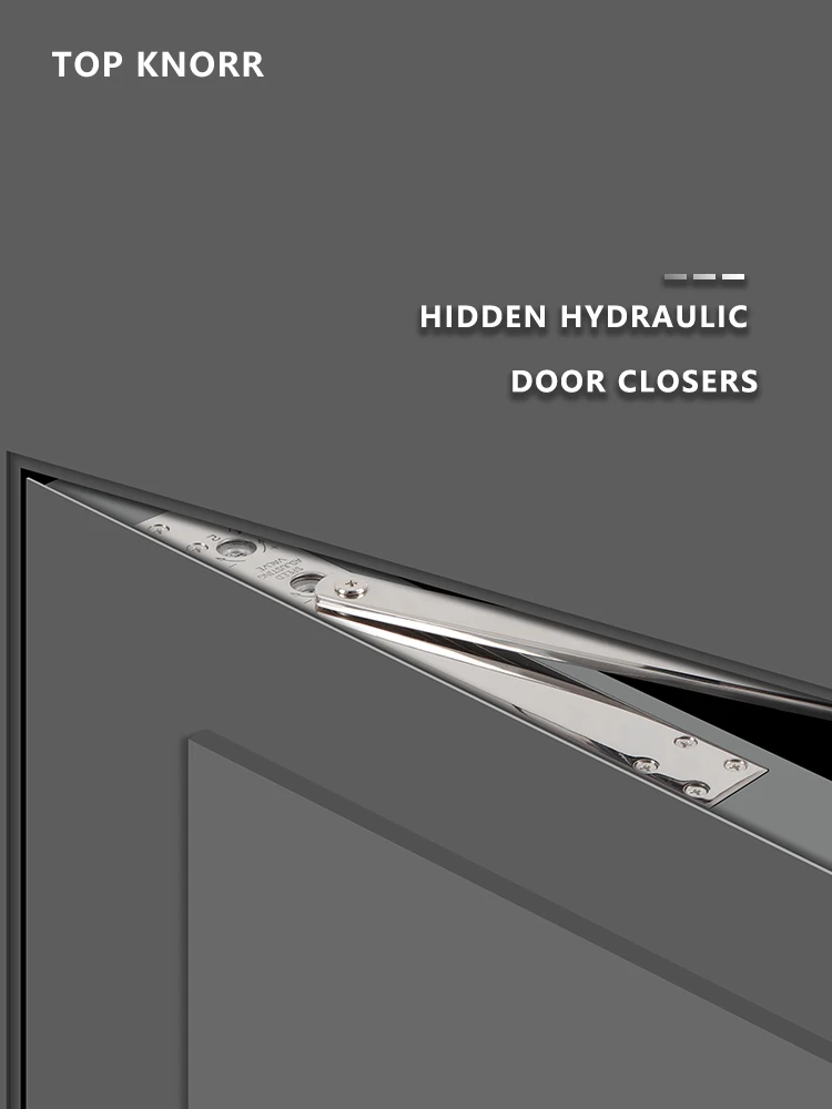 TOPKNORR Square Hidden Door Closer er Hydraulic Home Hidden Automatic Door Closer Hotel Accessories