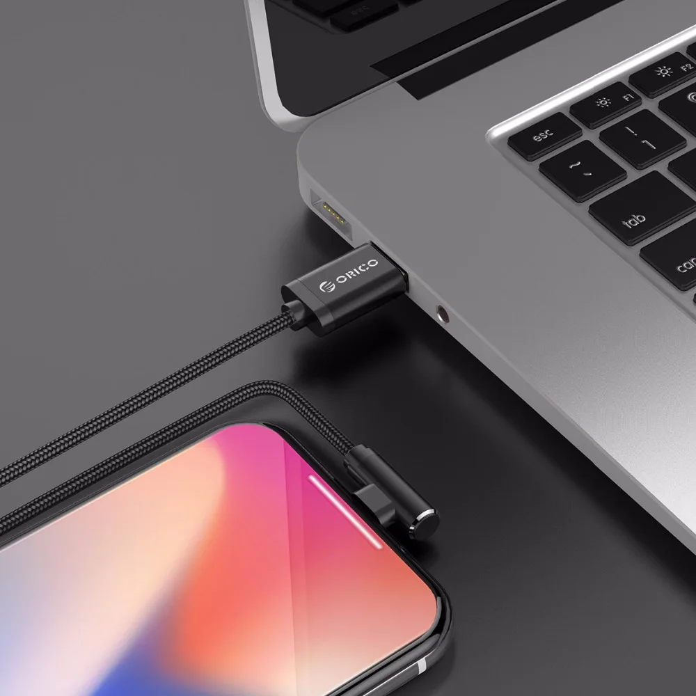 ORICO Micro USB C кабель для быстрой зарядки 2,4 а нейлоновый шнур для samsung, Xiaomi, huawei, iPhone, игры, телефон, кабели для зарядки