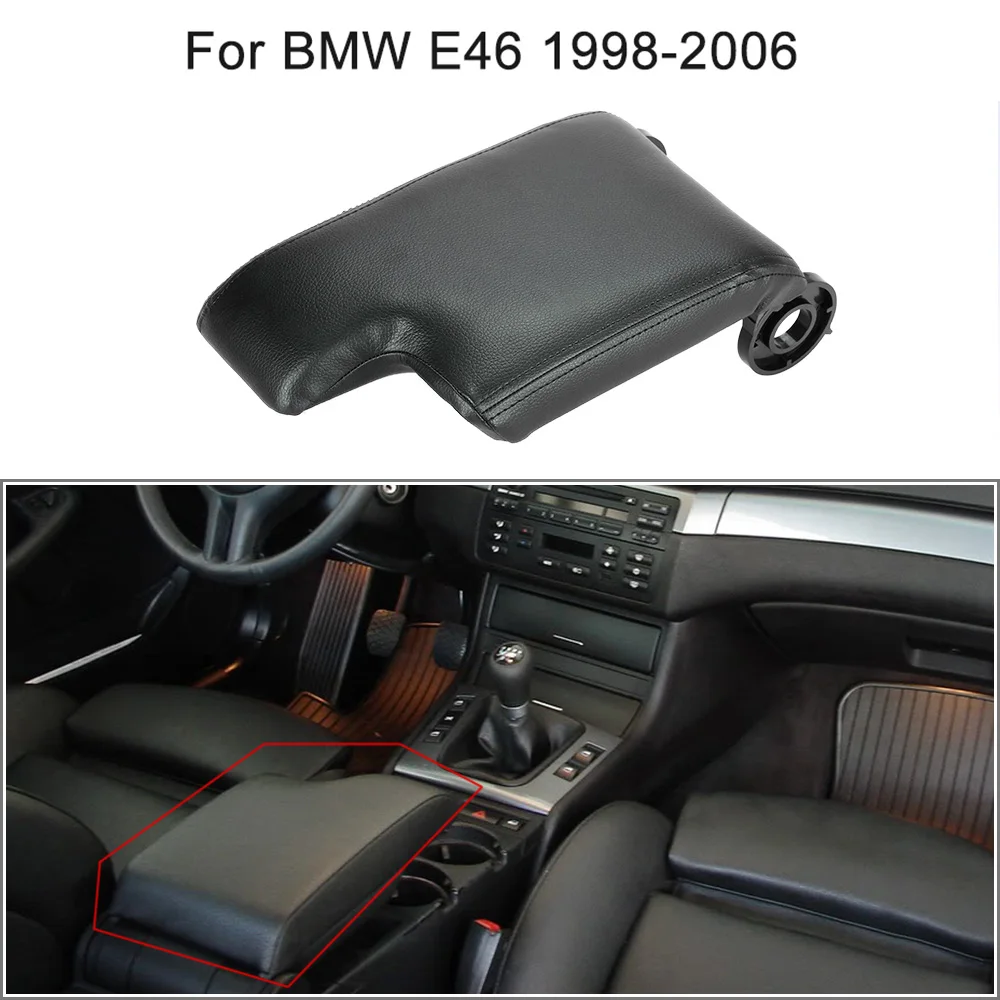 Car Interior Front Center Console Cup/Coin Holder for E46 98-04 Black LJ 