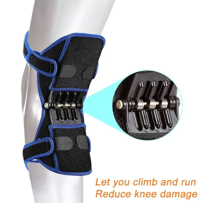 2pcs Breathable Knee Pads Rebound Spring Force Stabilizer Power Lift Joint Support Moderate Softness Comfortable to Wear