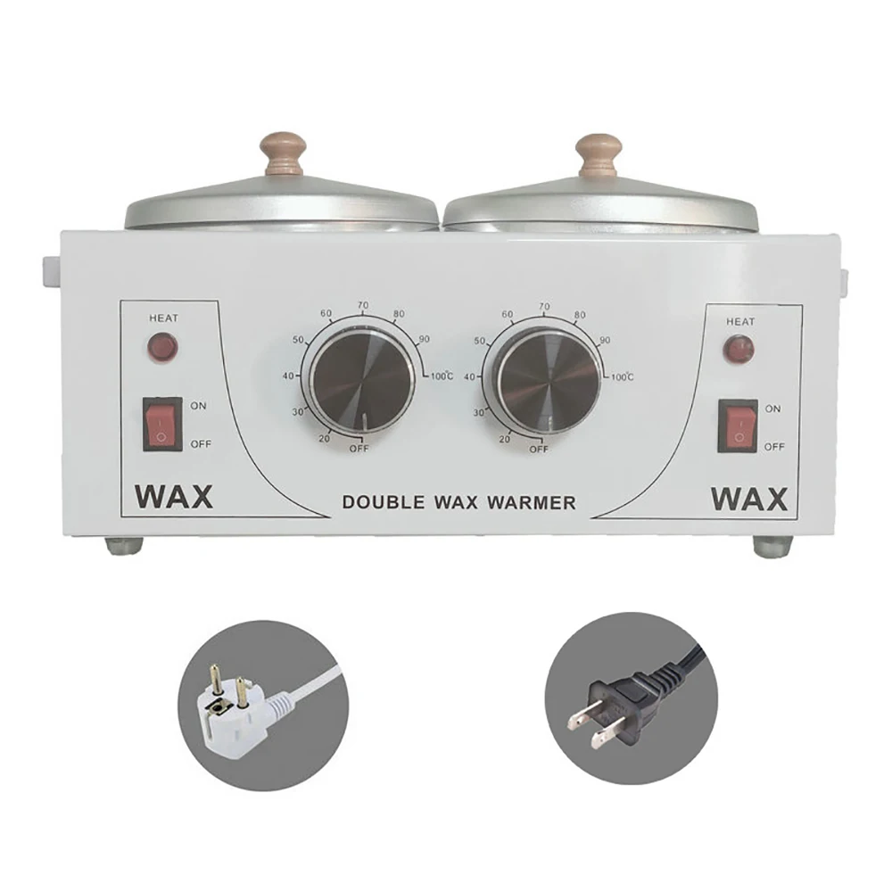 Double Pot Wax Heater Electric Hair Removal Tool Depilatory Machine Hands Feet Paraffin Wax Therapy Depilatory Salon Beauty Tool