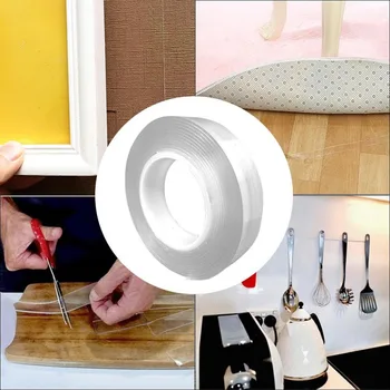 

Reuseable Strong Double-sided Clear Self-adhesive Tape Kitchen Sink Waterproof Mildew Bathroom Bathroom Gap Strip Water Seal new