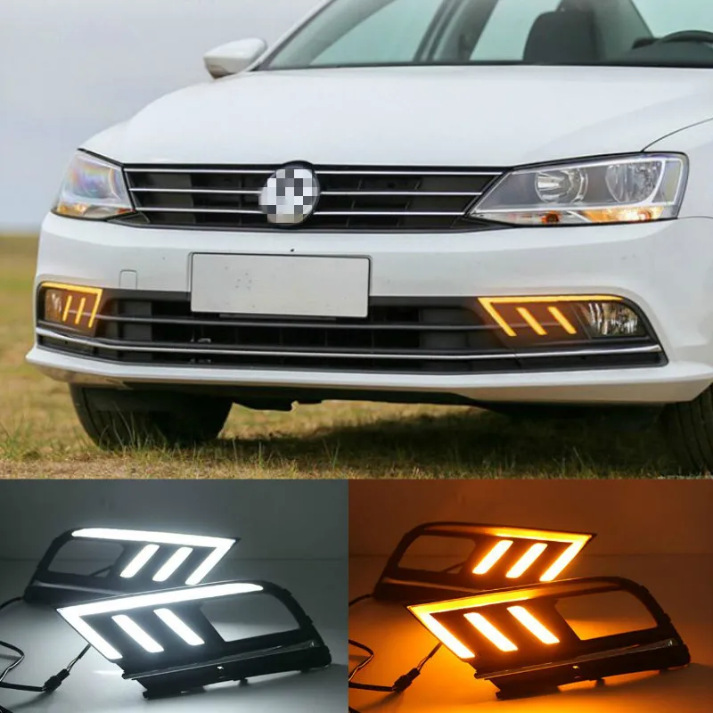 LED DRL Daytime Running Light Daylight For Volkswagen VW Jetta Sagitar MK6 2015-2018 car styling driving
